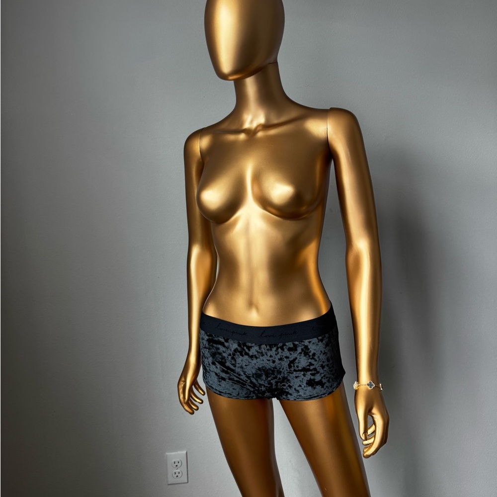 Victoria's Secret Black Velvet Sleep Shorts